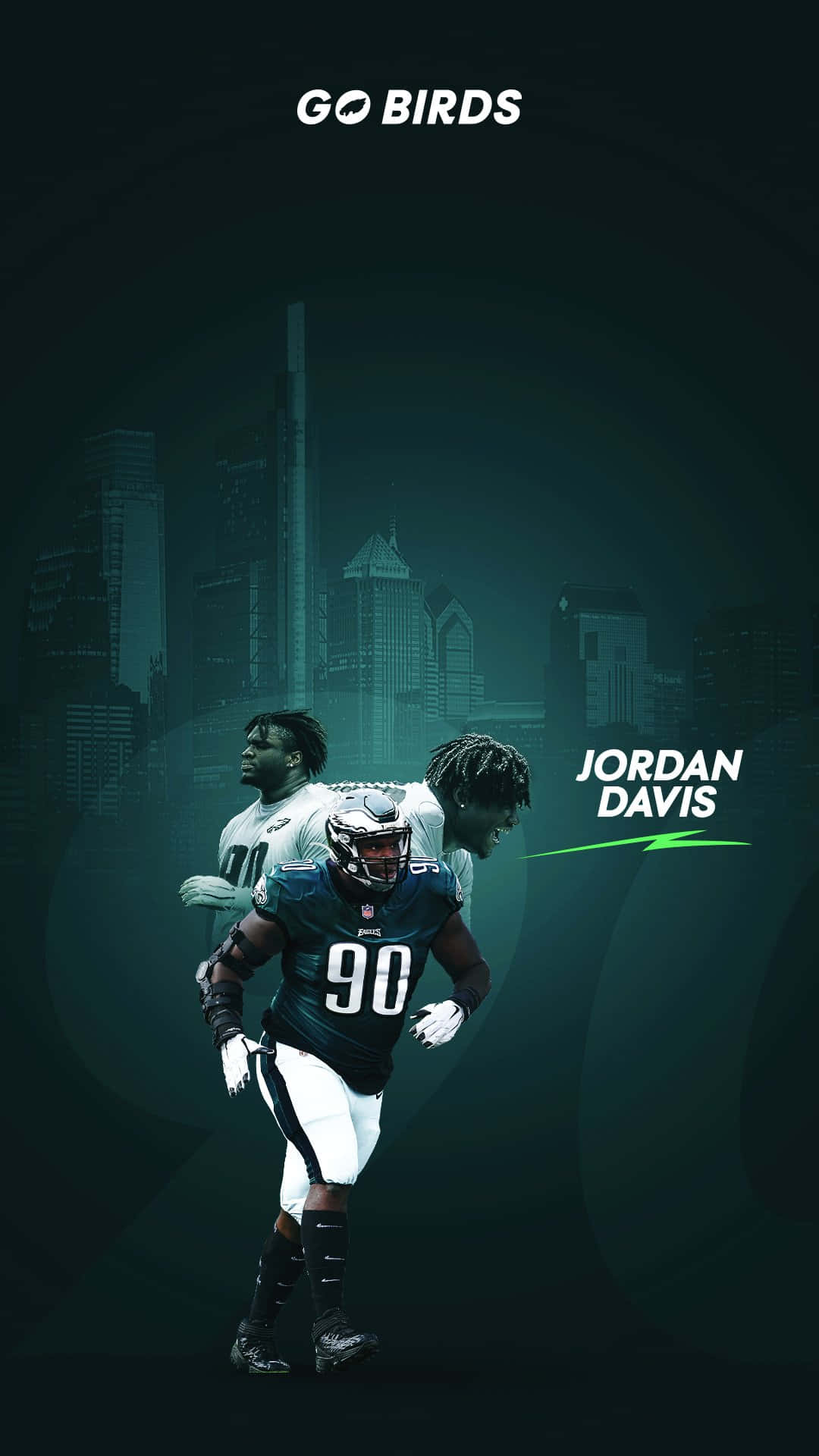 Jordan Davis Philadelphia Eagles Promotional Art Wallpaper