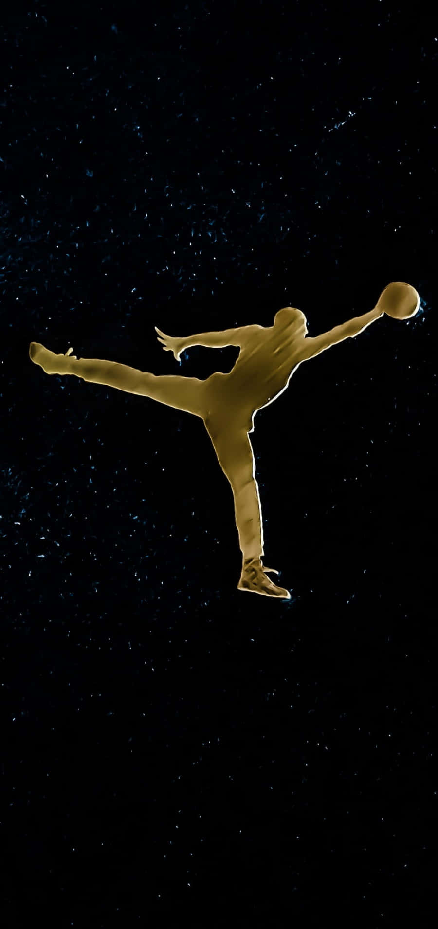Gold Jordan Galaxy Logo Wallpaper