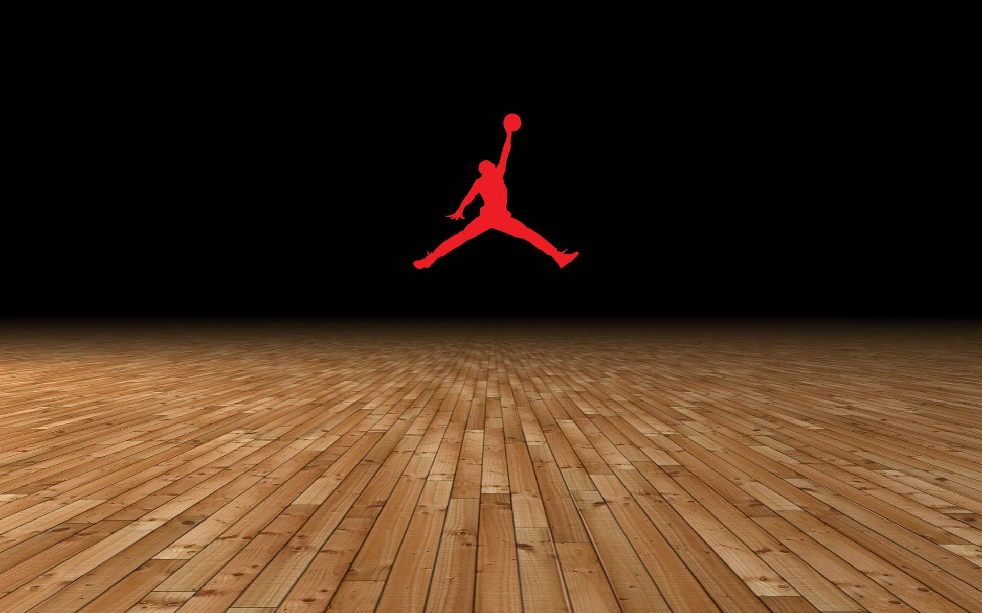 Jordan Logo Basketball Court Floor Wallpaper