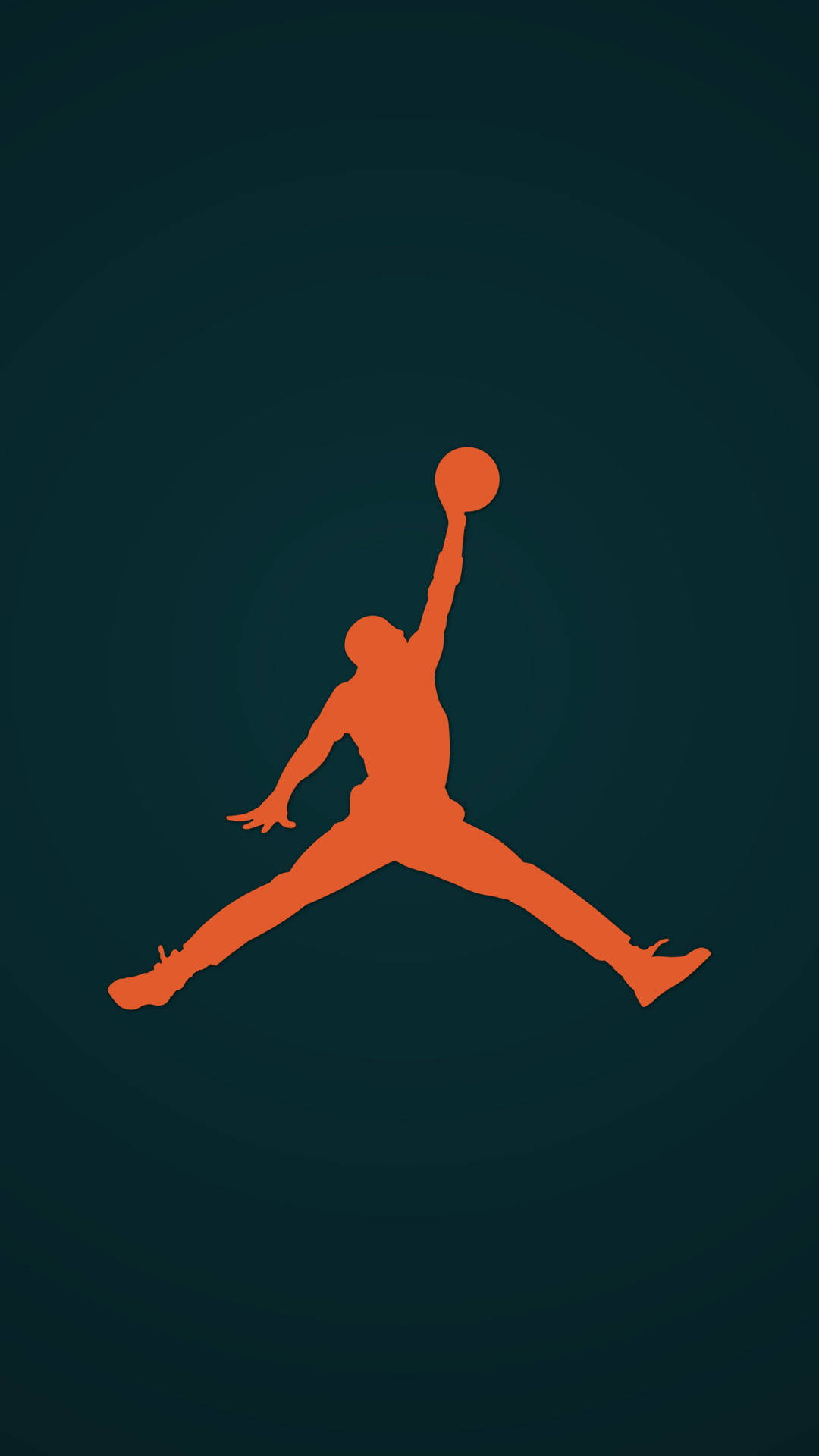 Jordan Logo In Orange Color Wallpaper