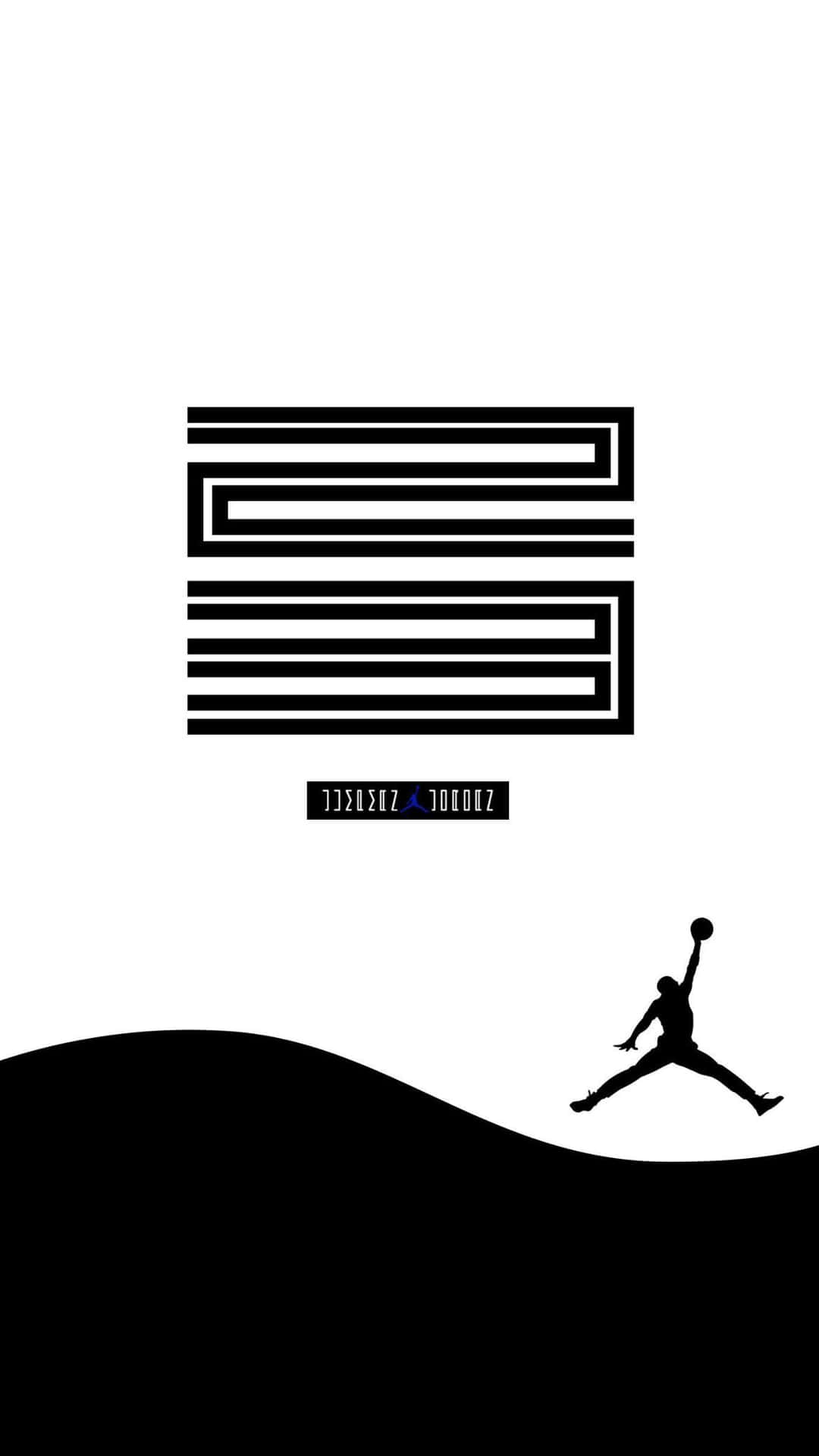 Mostrail Tuo Amore Per Il Basket Con Il Telefono Con Il Logo Di Jordan. Sfondo