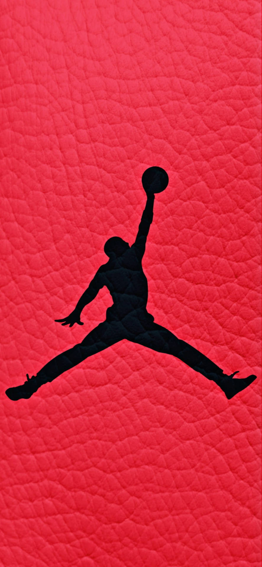 Jordan Logo Premium Rødt Læder Wallpaper