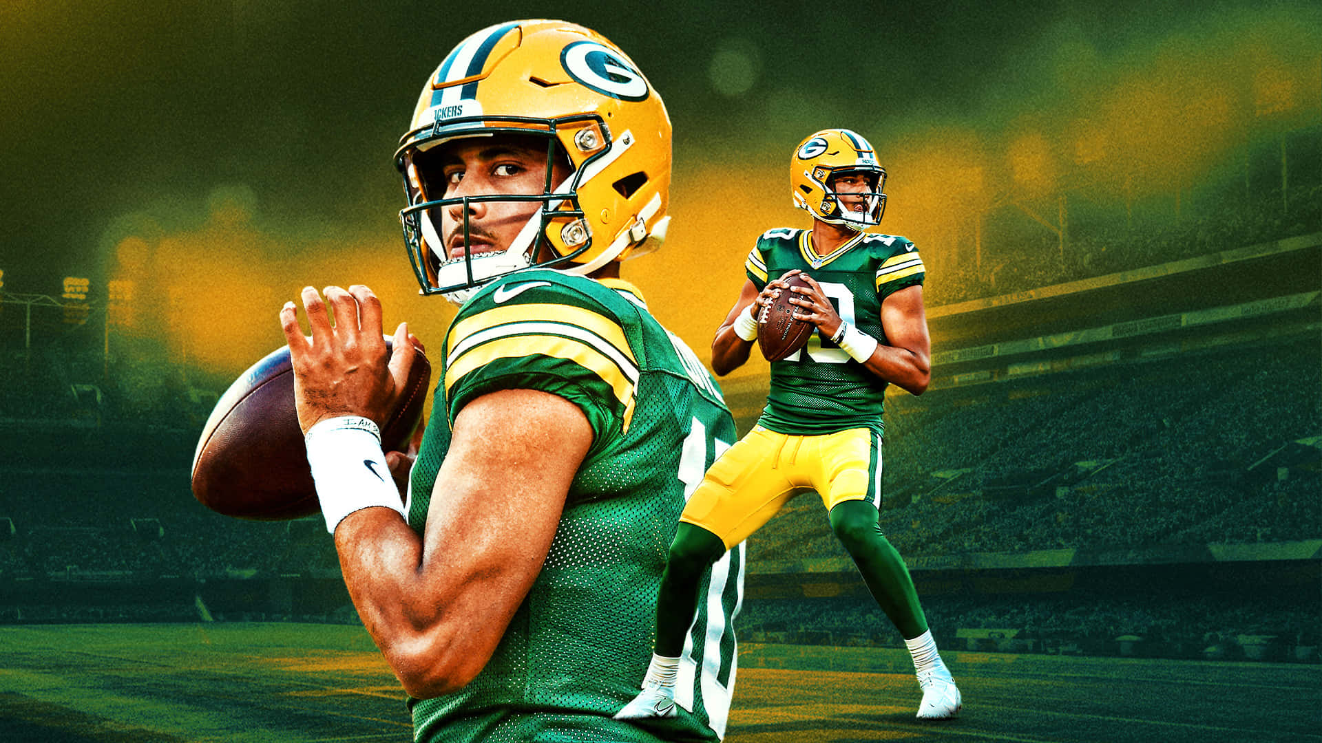 Jordan Love Green Bay Packers Quarterback Wallpaper