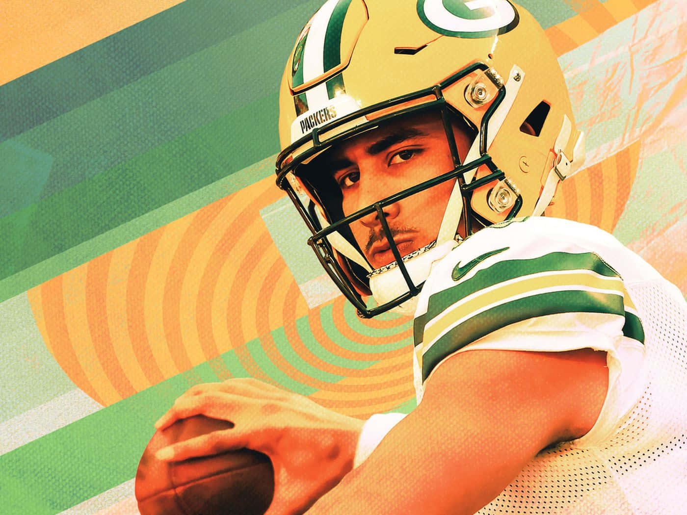 Jordan Love Packers Quarterback Wallpaper
