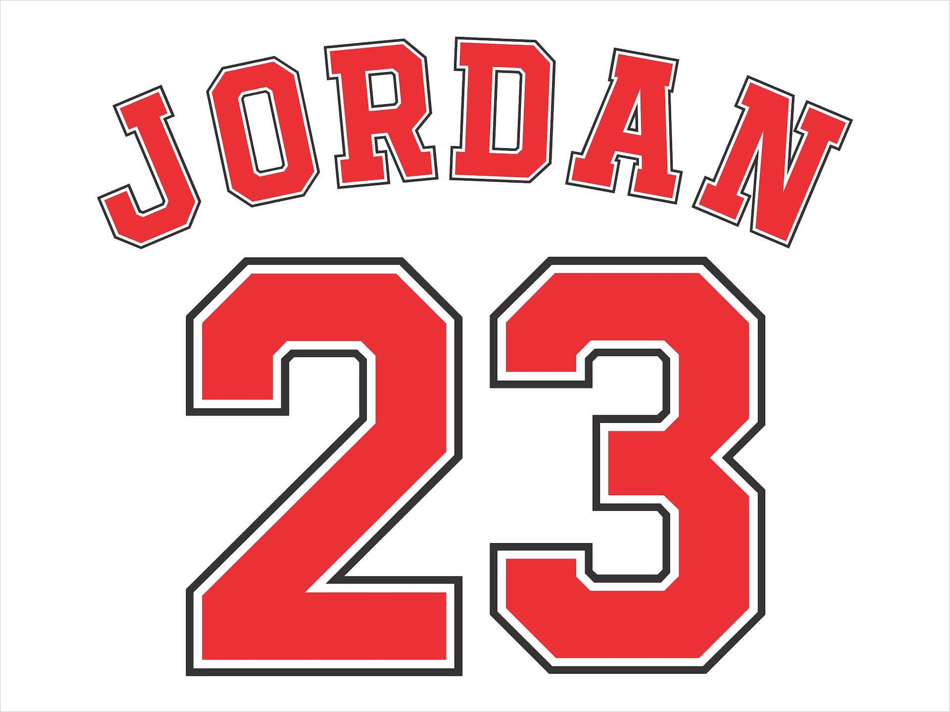 Jordan23 Logo Redand White Wallpaper