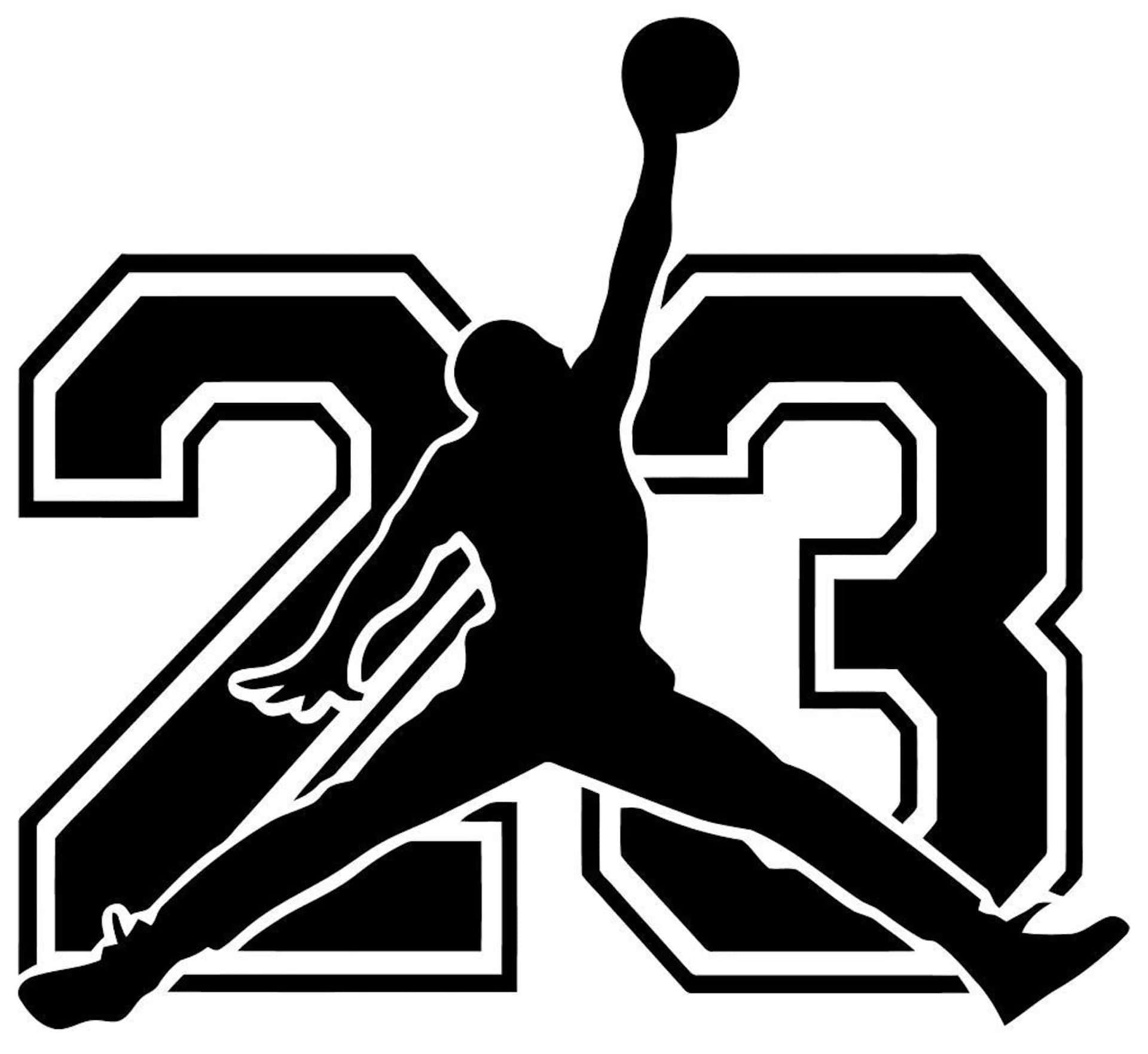 Download Jordan23 Logo Silhouette Wallpaper | Wallpapers.com