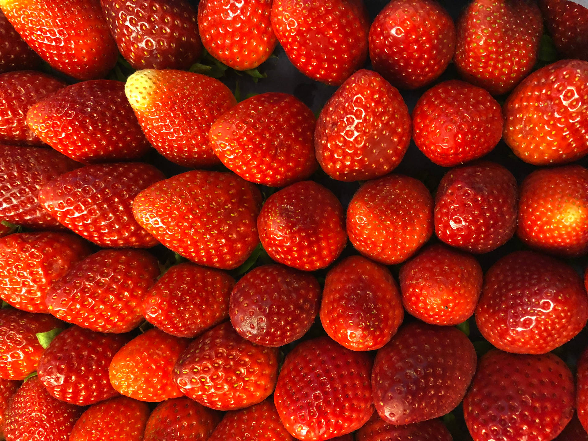 Jordbær Frugt Detaljeret Texture Wallpaper