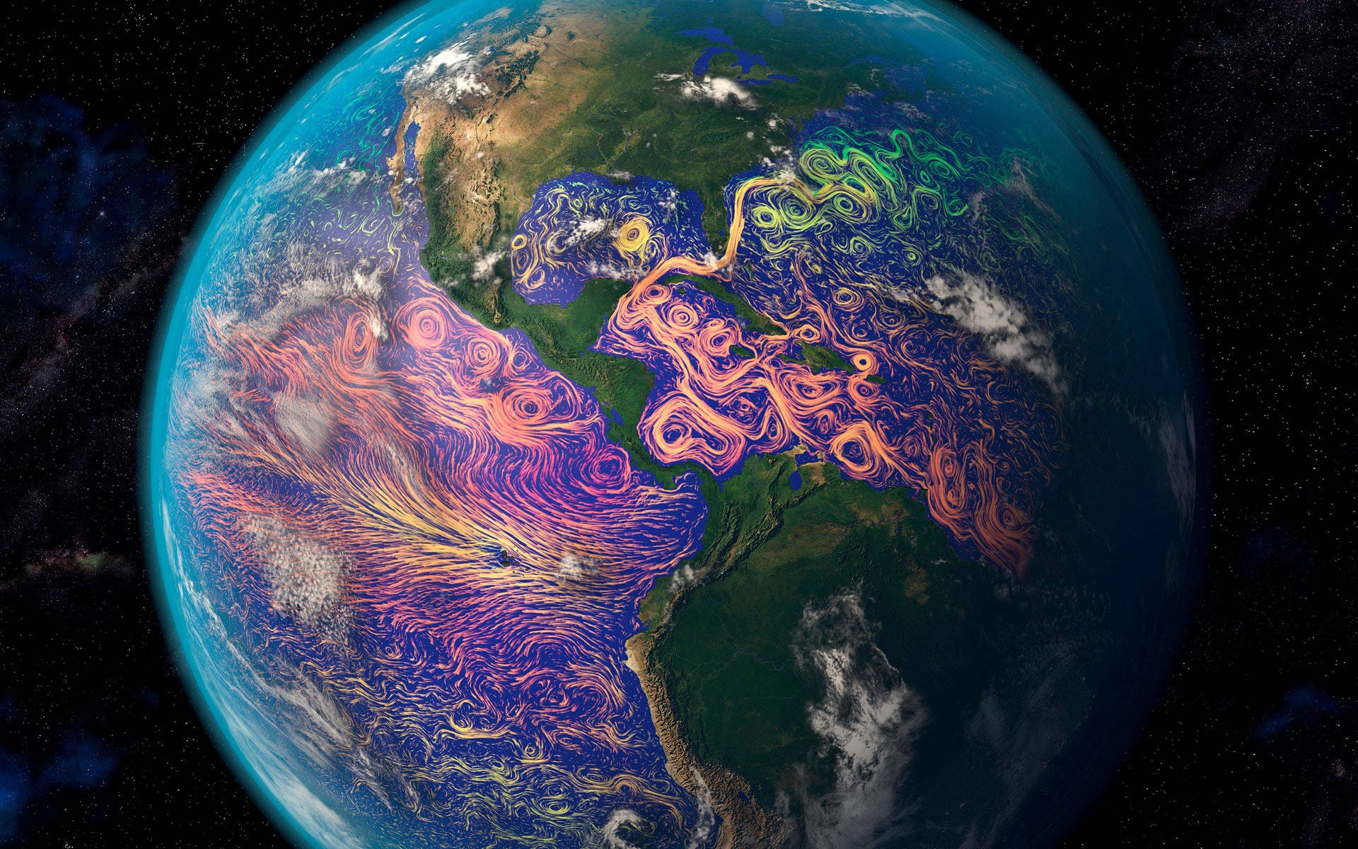 Jordens Satellit Grafik Wallpaper