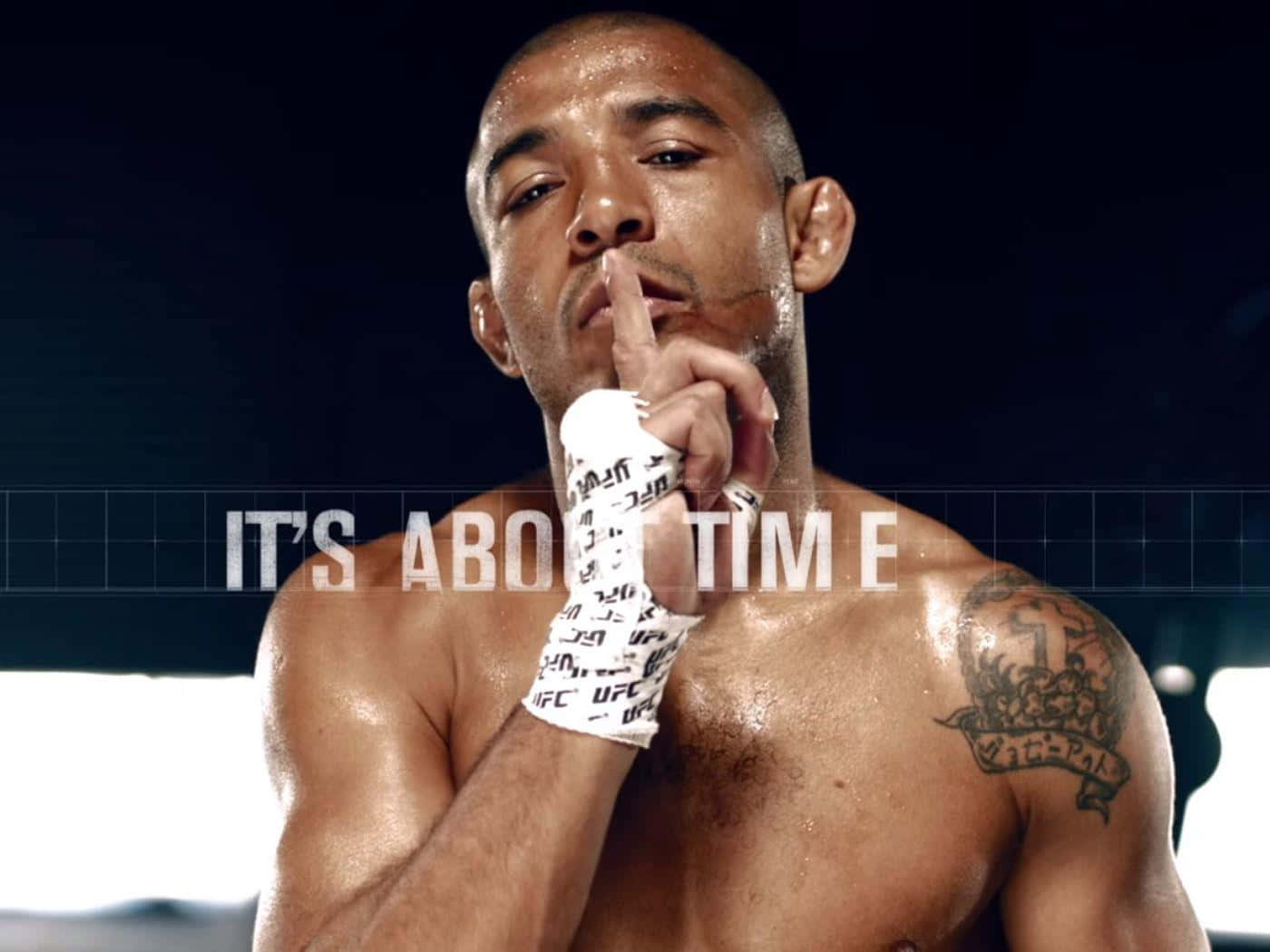 Joséaldo; Det Handlar Om Tiden. (this Would Be A Suitable Translation For A Computer Or Mobile Wallpaper Featuring The Brazilian Mixed Martial Artist José Aldo With The Text 