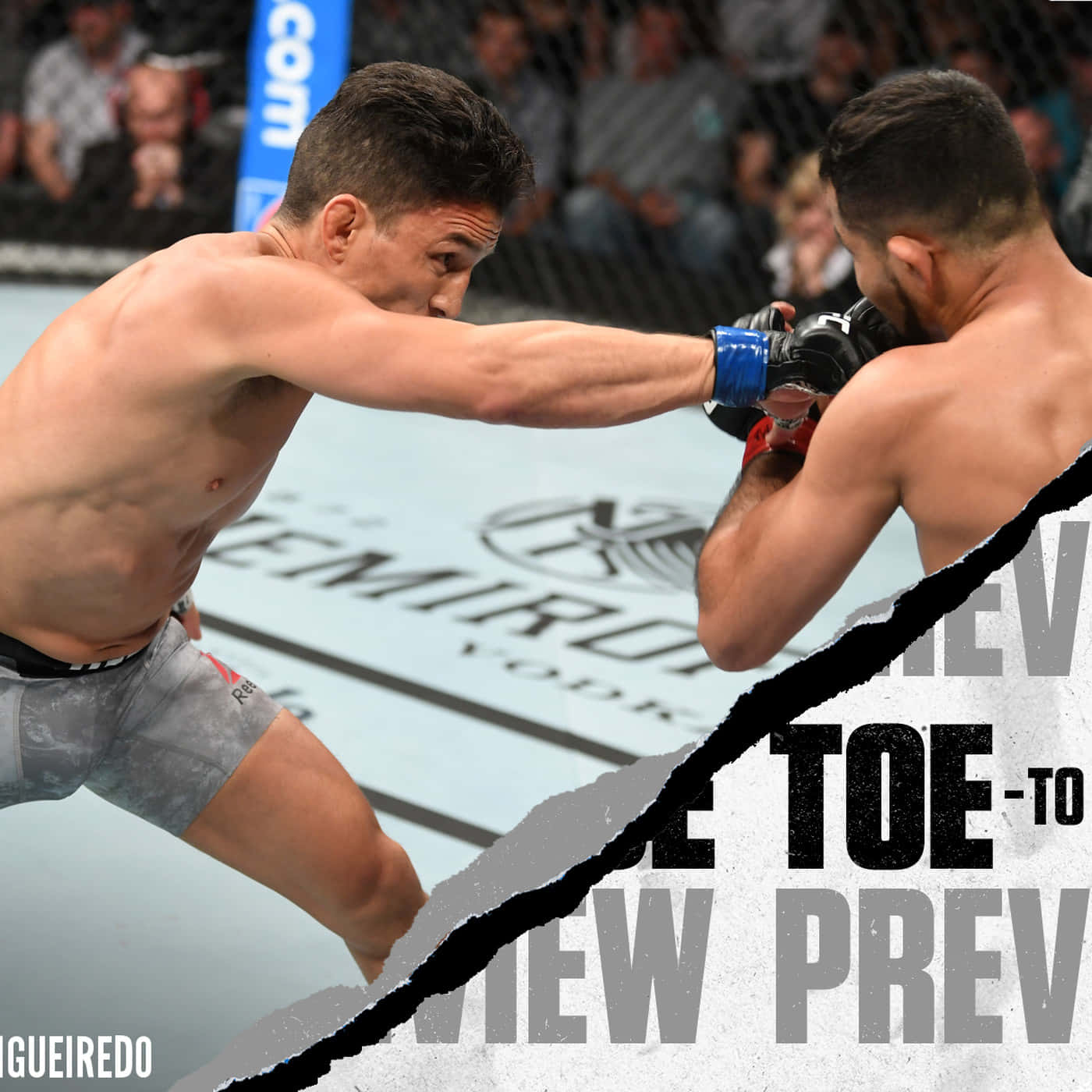 MMA Fighter Joseph Benavidez Delivering a Powerful Punch to Jussier Formiga Wallpaper