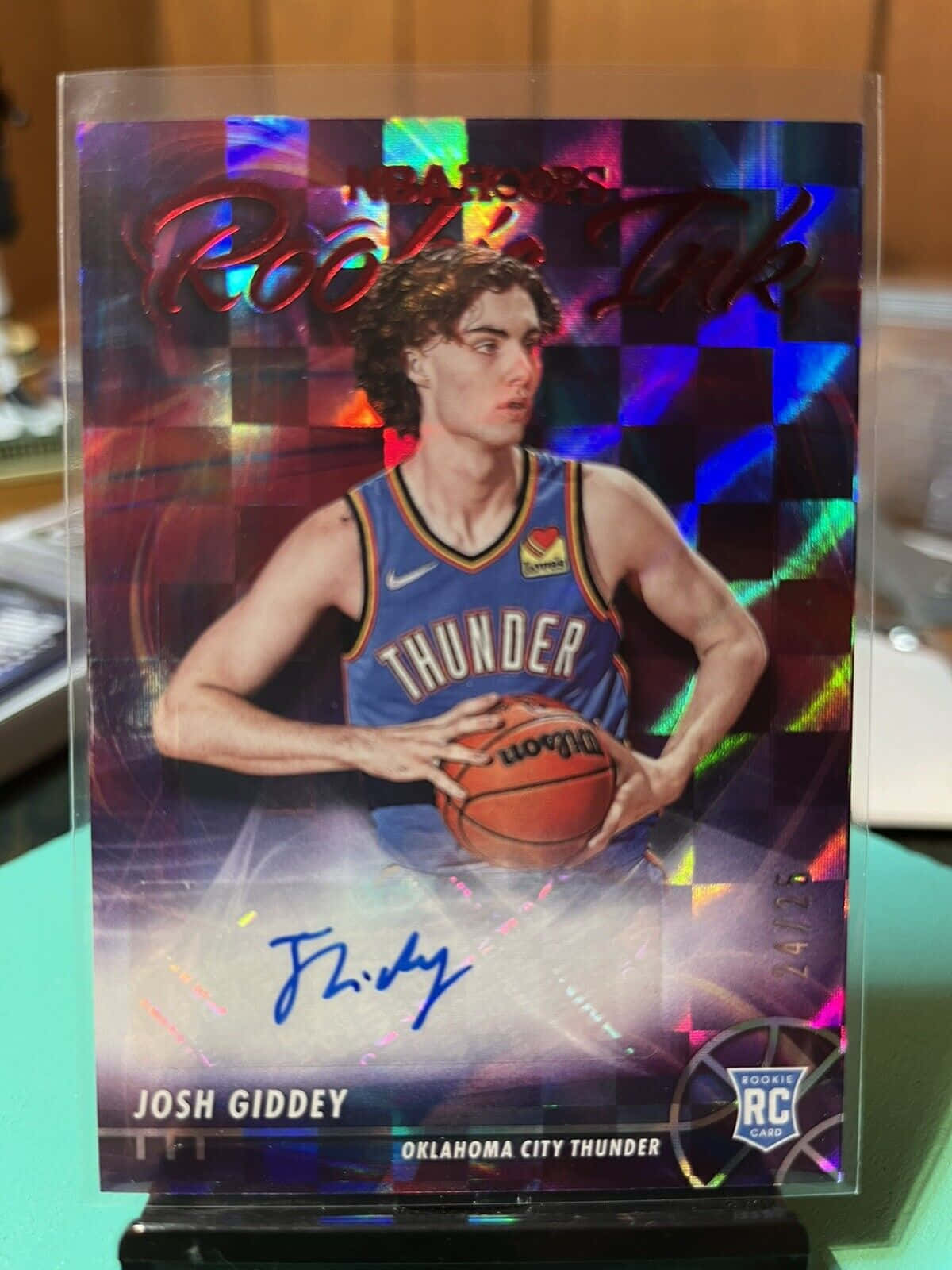 Josh Giddey Rookie Card Thunder Wallpaper