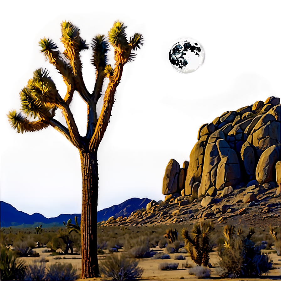 Joshua Tree With Full Moon Png 87 PNG