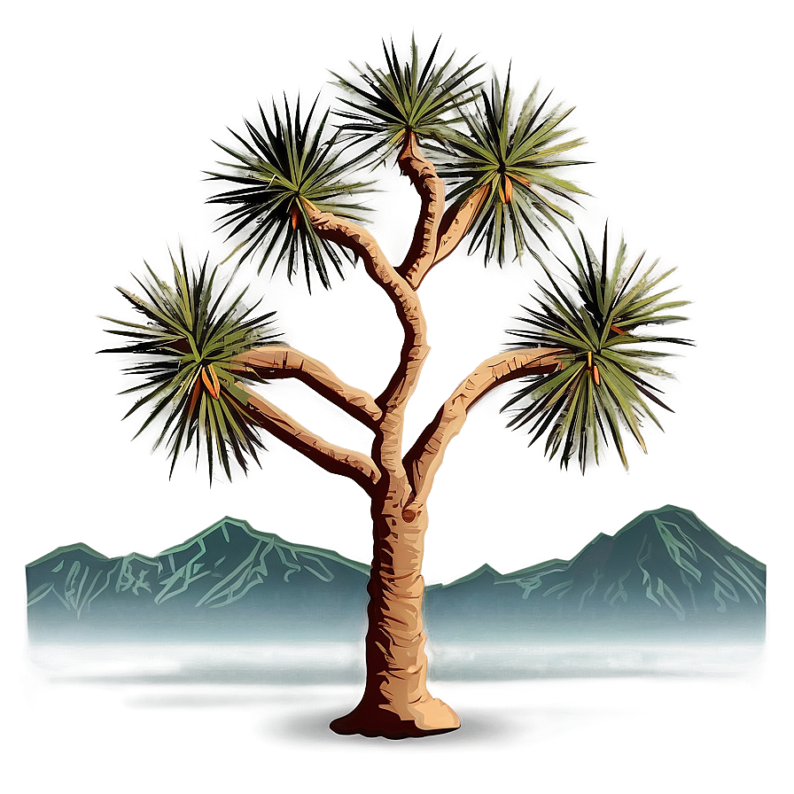 Joshua Tree With Mountain Backdrop Png Nwj PNG