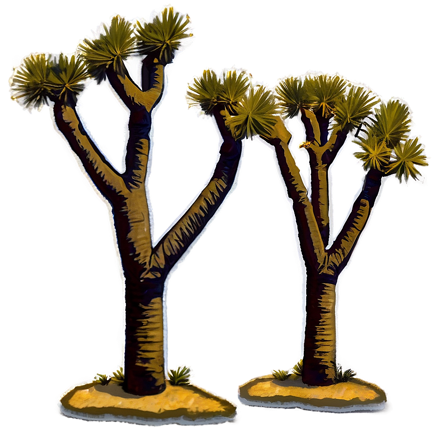 Joshua Tree With Rock Formations Png Ghg73 PNG