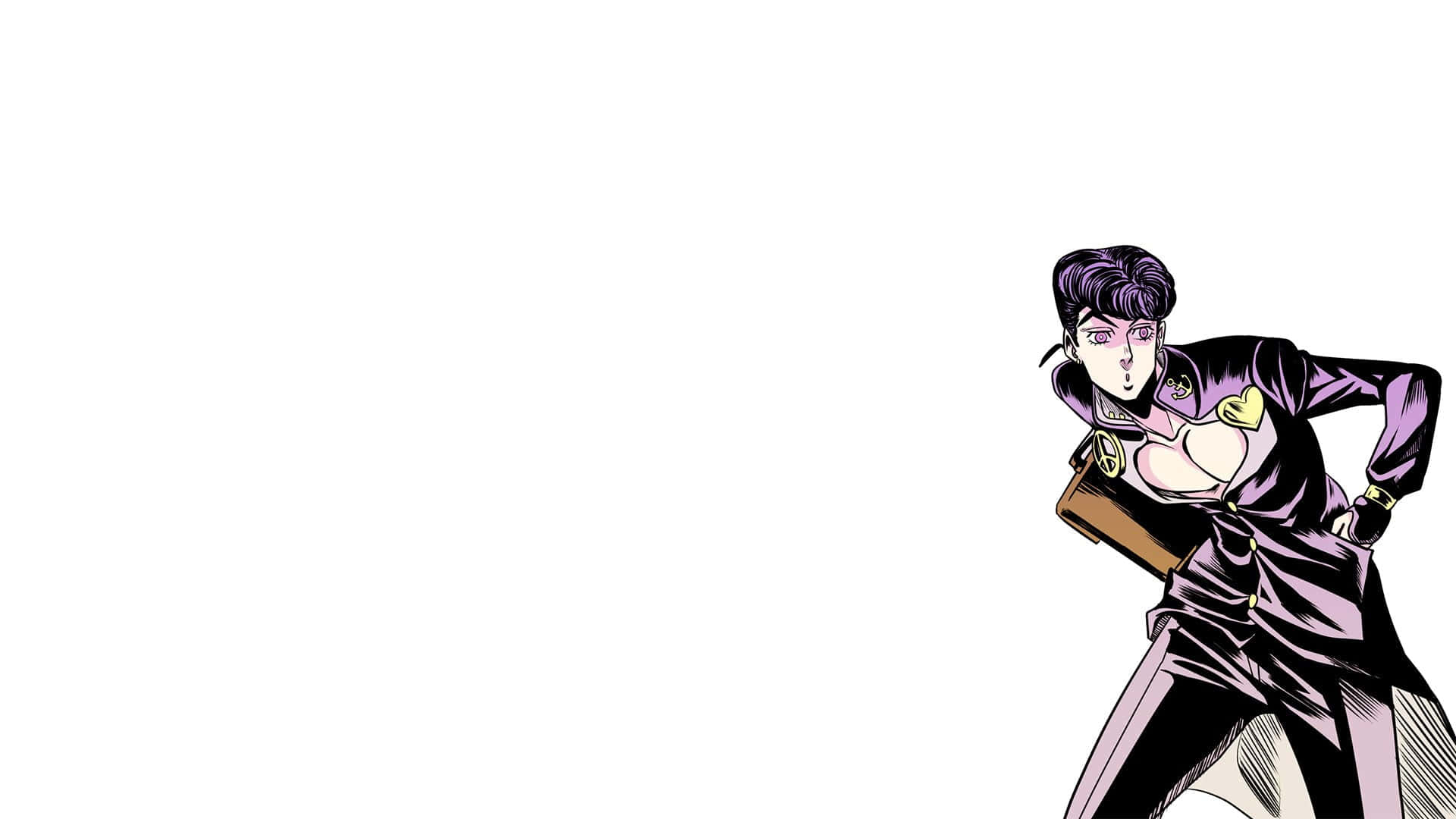 The stylish and powerful Josuke Higashikata poses confidently in this high-quality wallpaper. Wallpaper