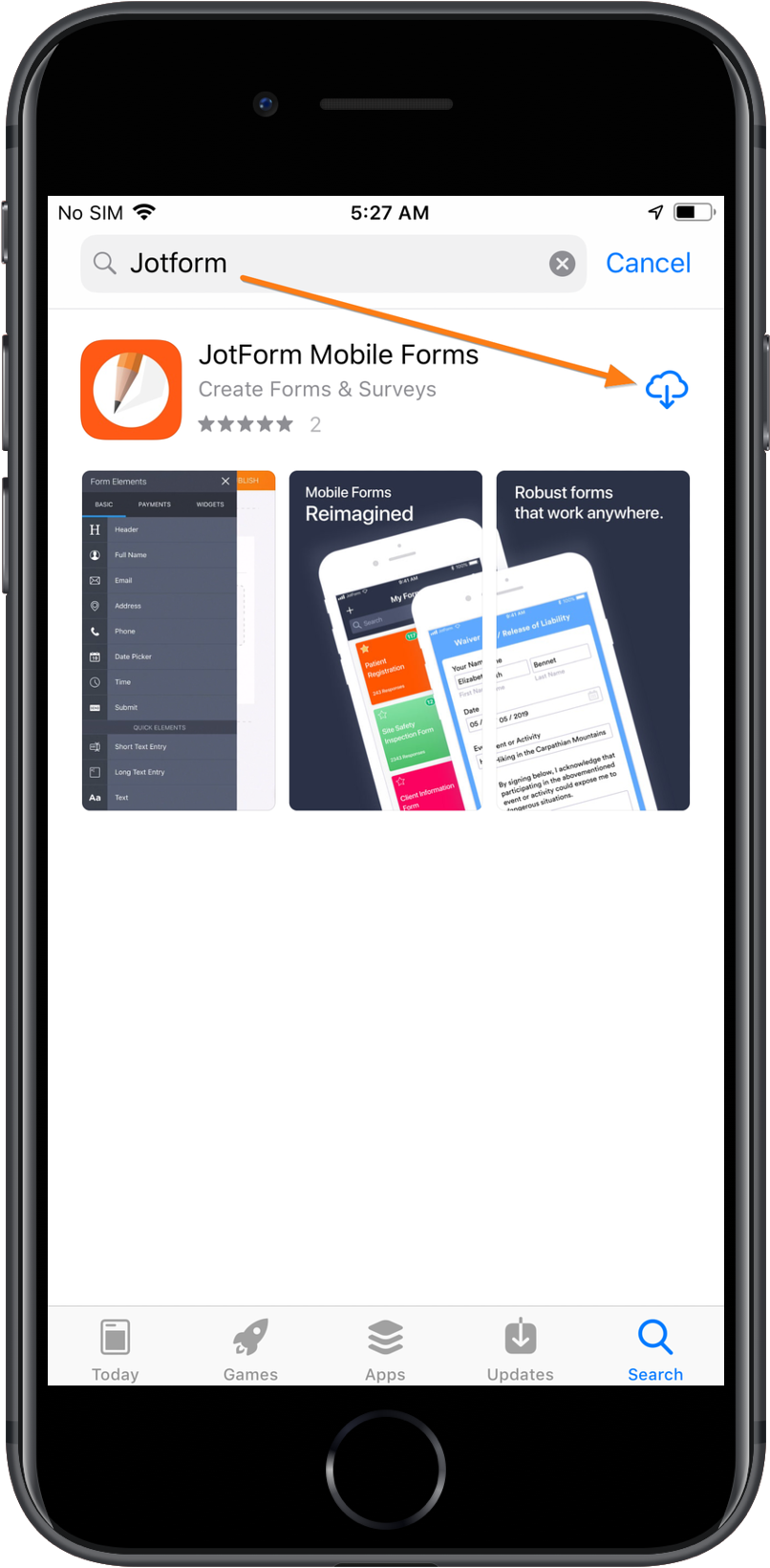 Jot Form Mobile Forms App Screenshot PNG