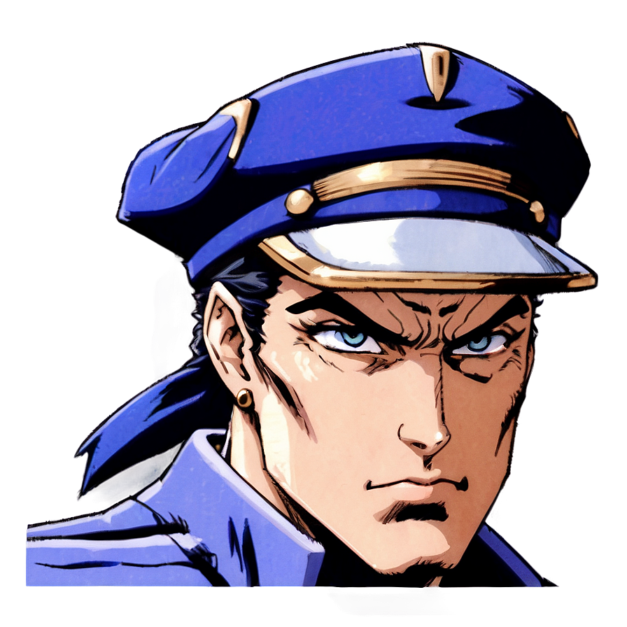 Download Jotaro Animated Portrait Png Uic63 | Wallpapers.com