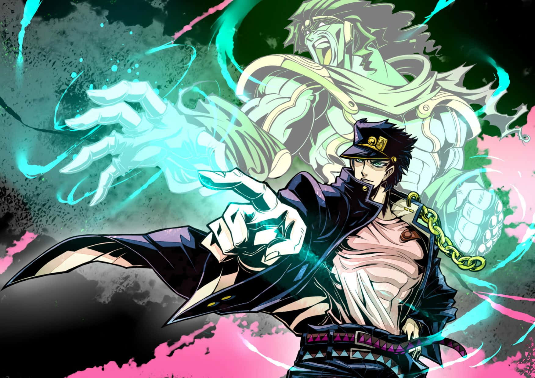 Download Jojo Phone Jotaro Pose Wallpaper