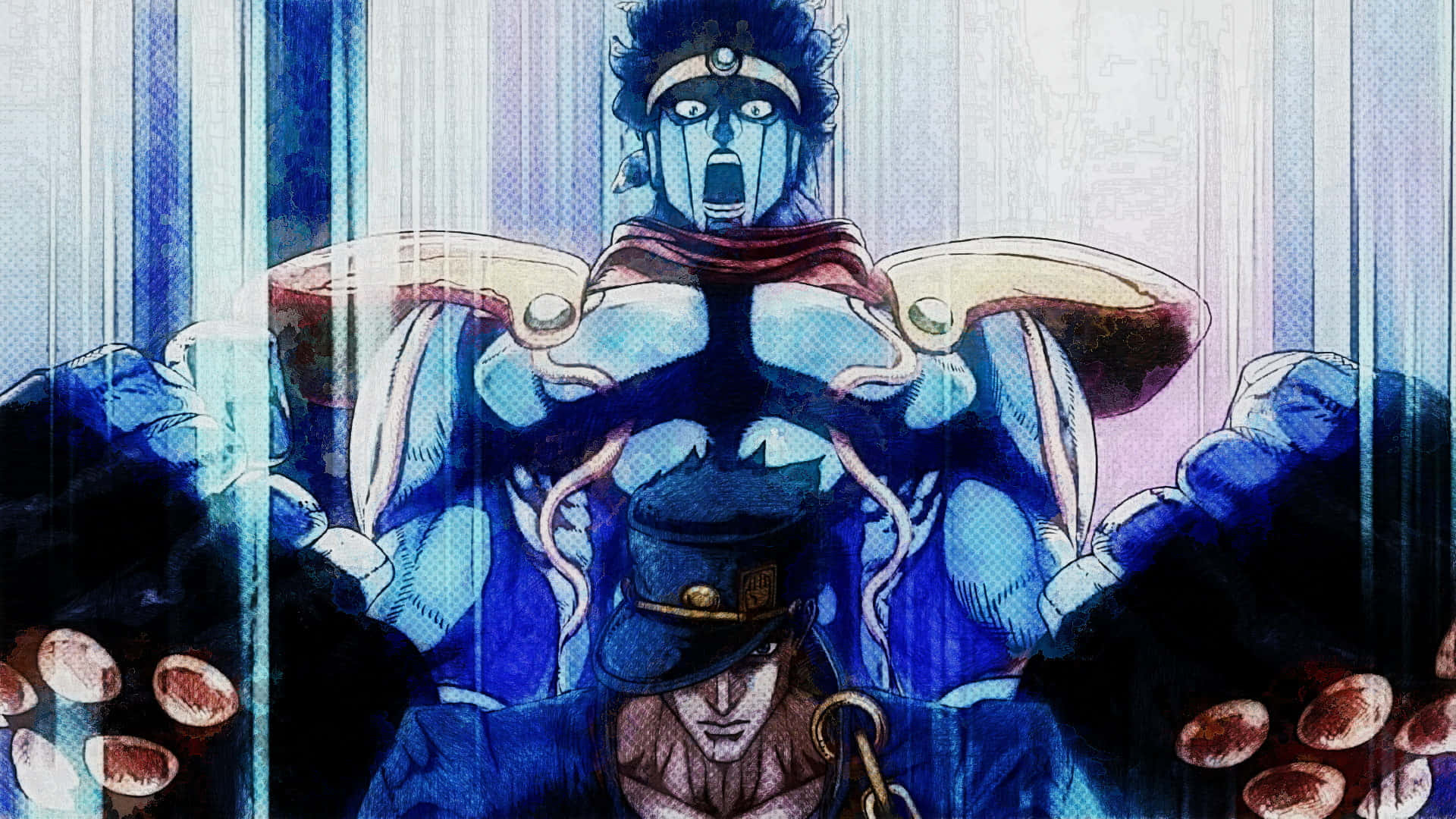 Jotaro Kujo: Defending the World with His Stand Wallpaper