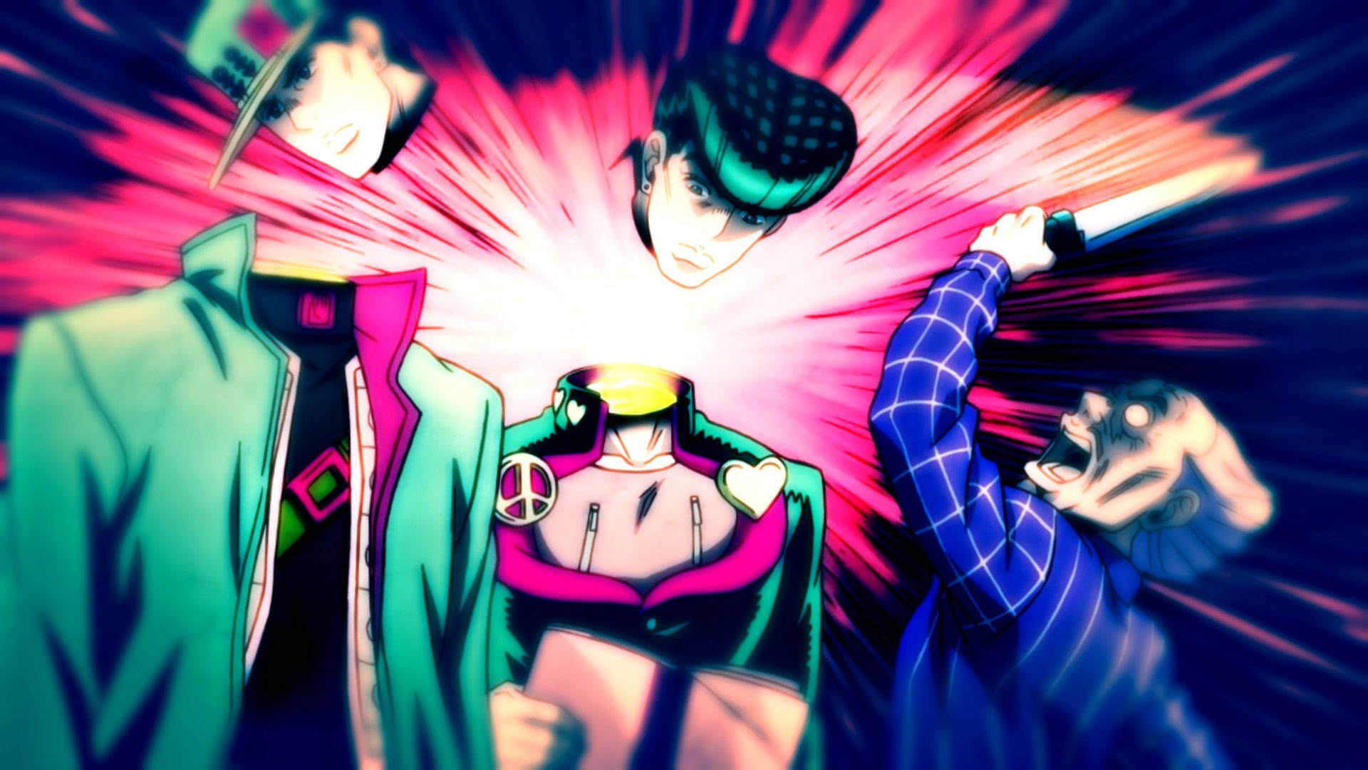 Jotaro Kujo and Josuke prepare for their adventure Wallpaper