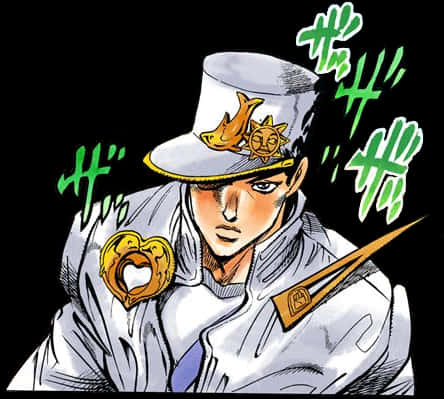 Download Jotaro Kujo Iconic Pose | Wallpapers.com