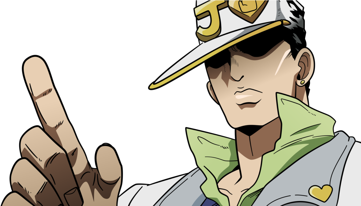 Download Jotaro Kujo Pointing Gesture Anime | Wallpapers.com