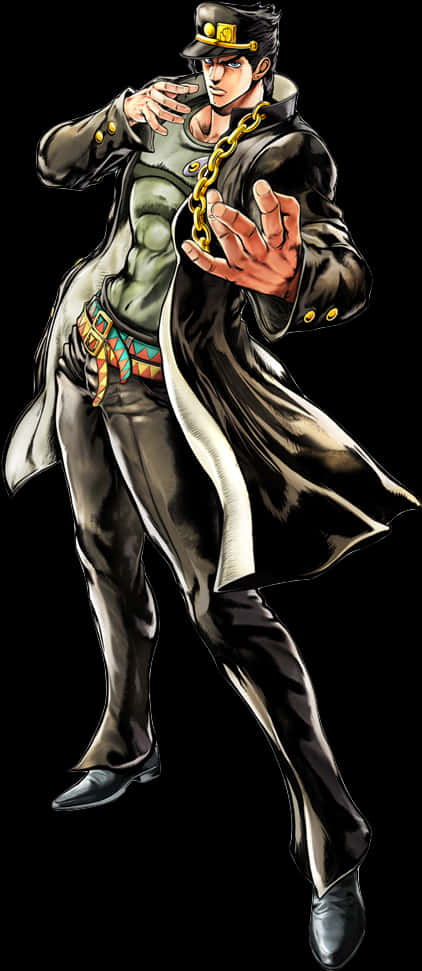 Jotaro Kujo Standing Pose PNG