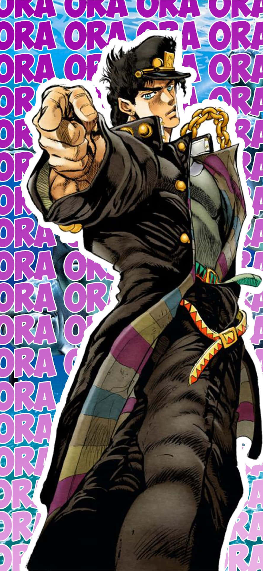 Jotaro Kujo posed with his signature cap and hunting jacket