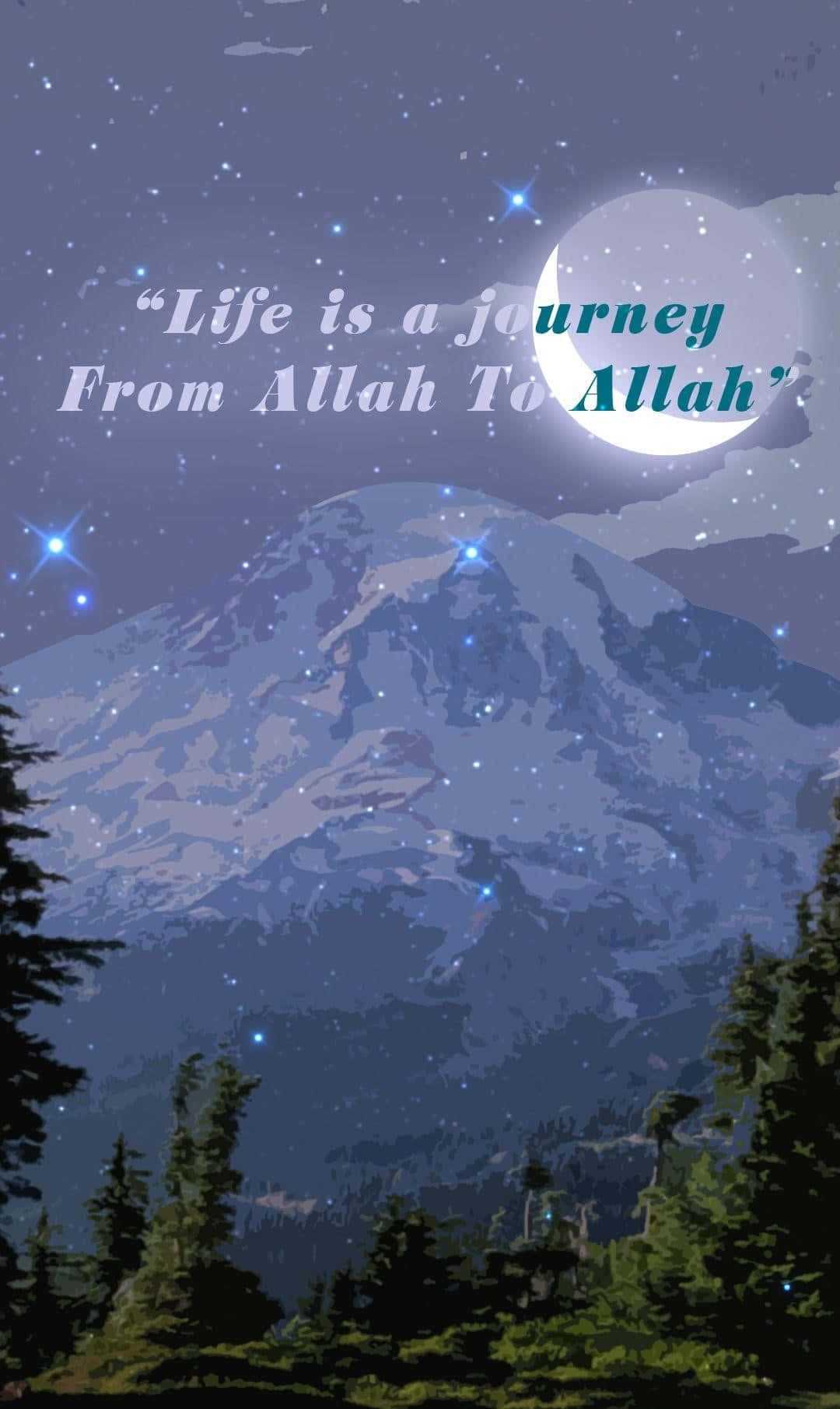 Journey From Allah To Allah Quote Wallpaper