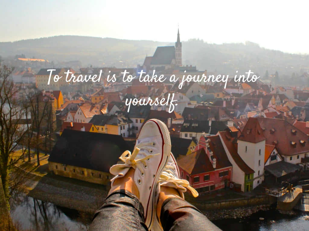 Journey Into Yourself Travel Quote Wallpaper