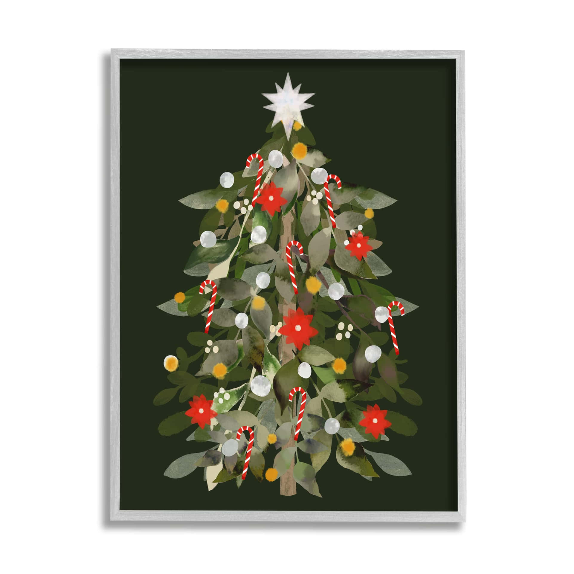 Jovial Christmas Tree Painting Wallpaper