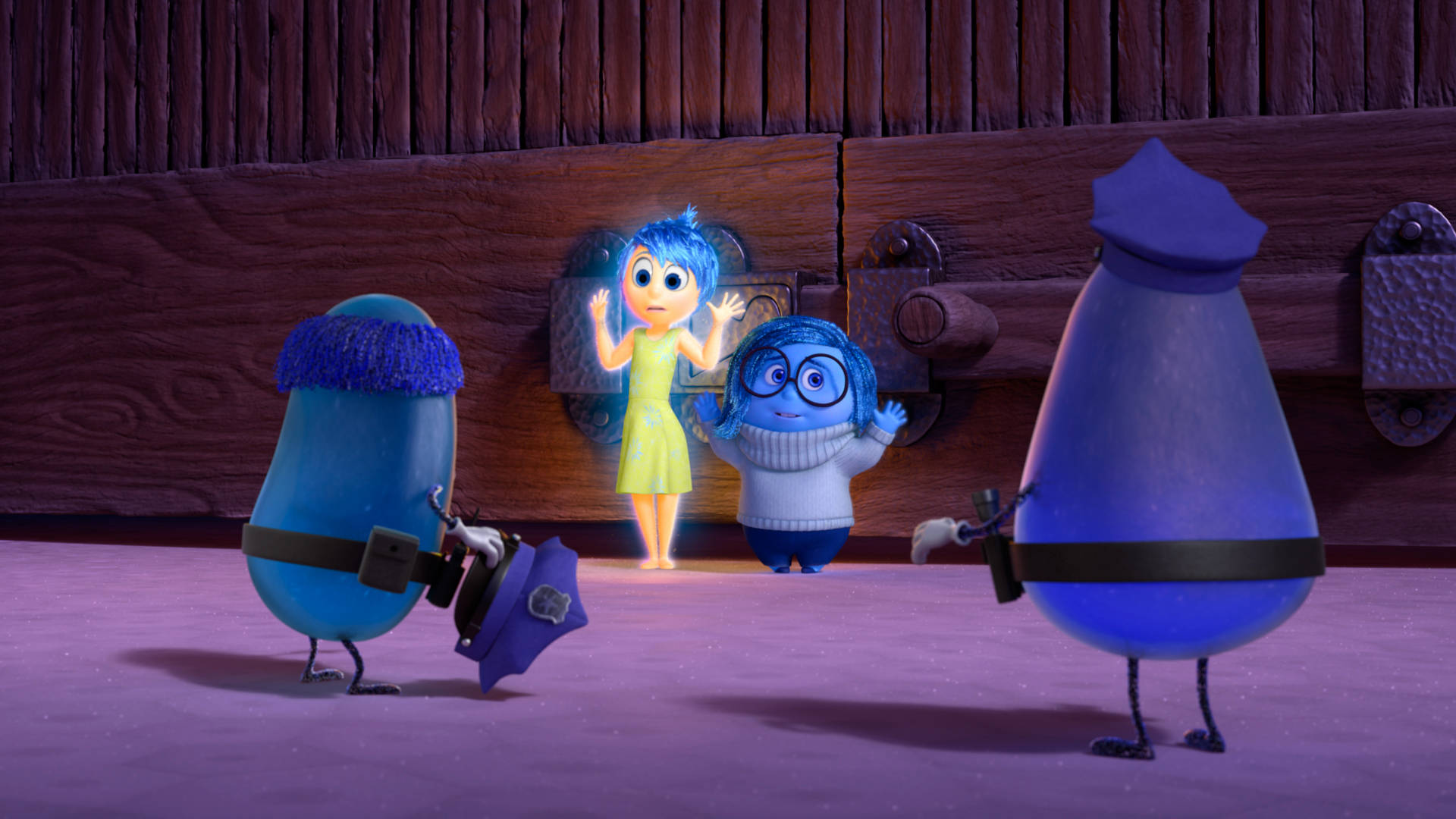 Joy And Sadness With Policemen Inside Out