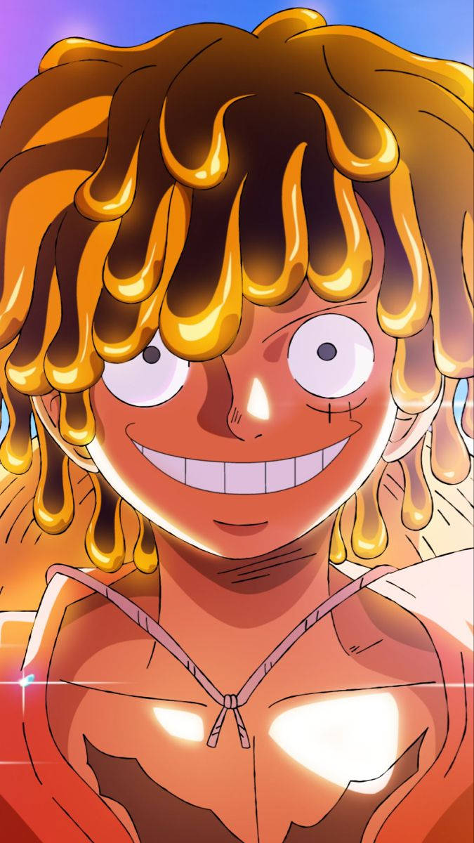 Joy Boy Luffy With Weird Hair Wallpaper