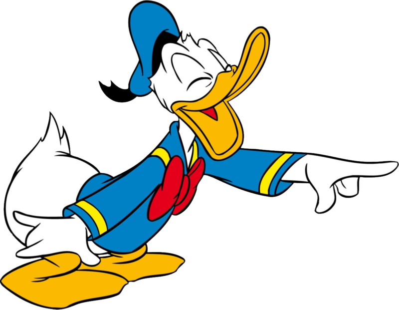 Joyful Animated Duck Character PNG