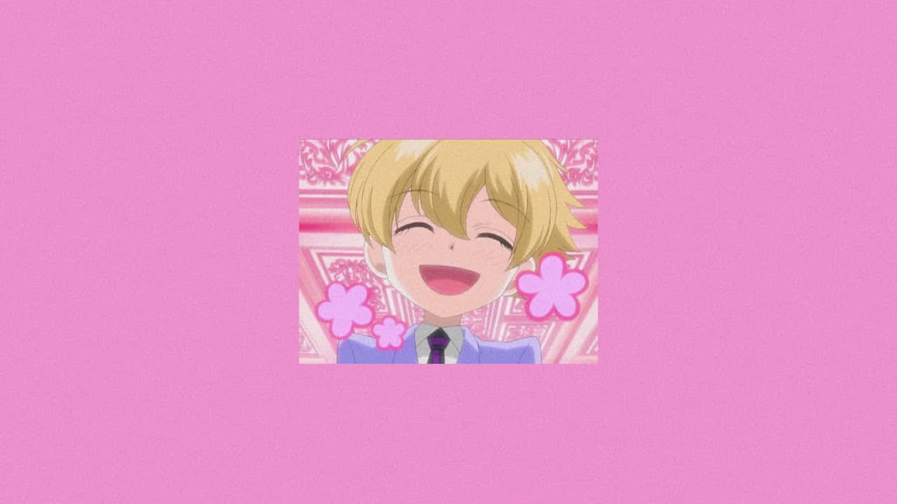 Joyful Anime Character Laughing Wallpaper