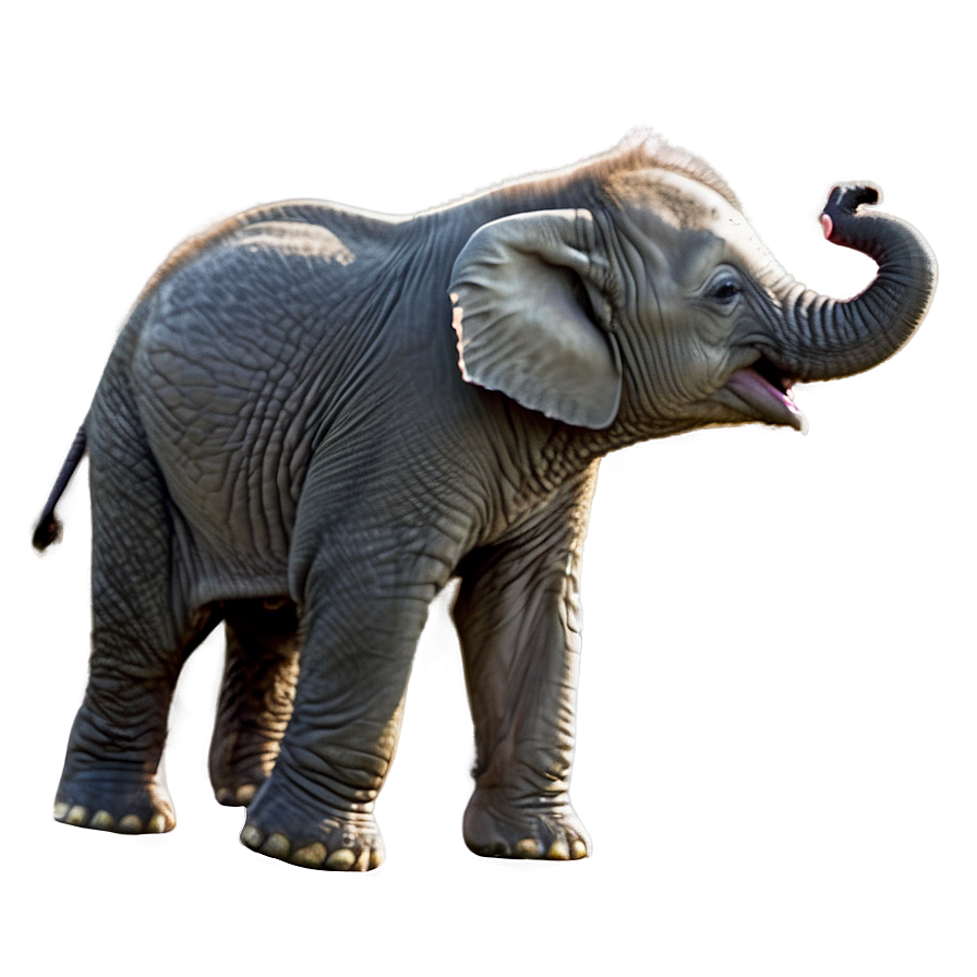 Joyful Baby Elephant Png Qrh11 PNG