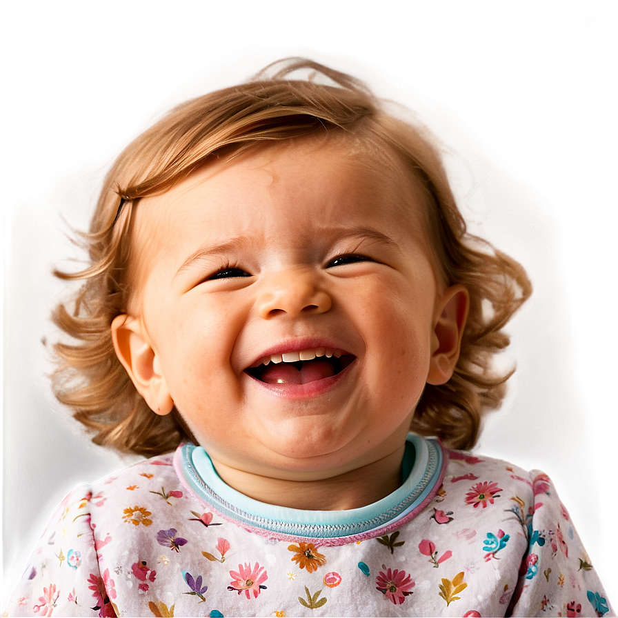 Joyful Baby Girl Laughing Png Imt PNG