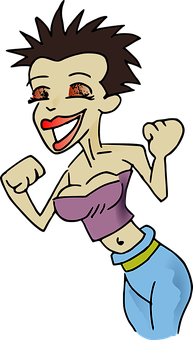 Joyful Cartoon Character Dancing PNG