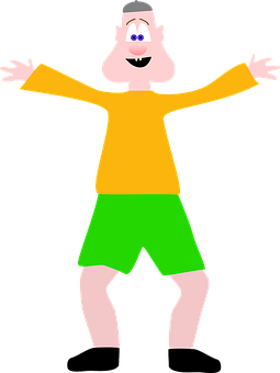 Joyful Cartoon Character PNG