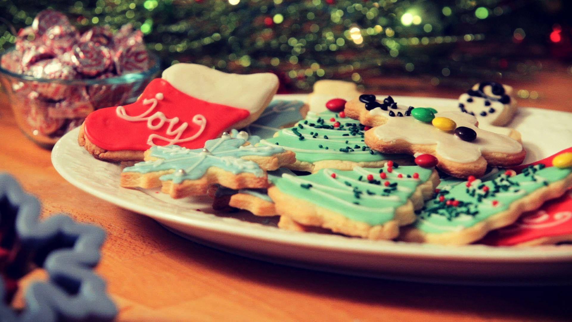 Joyful Christmas Cookies Wallpaper