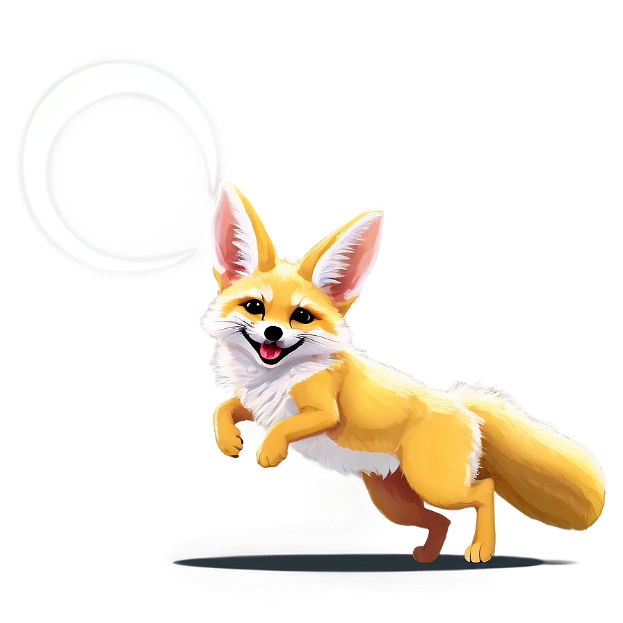 Joyful Fennec Fox Jumping Png Uuc23 PNG