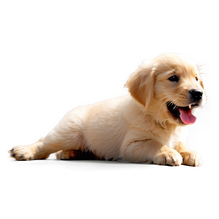 Joyful Golden Retriever Puppy Png Hou PNG