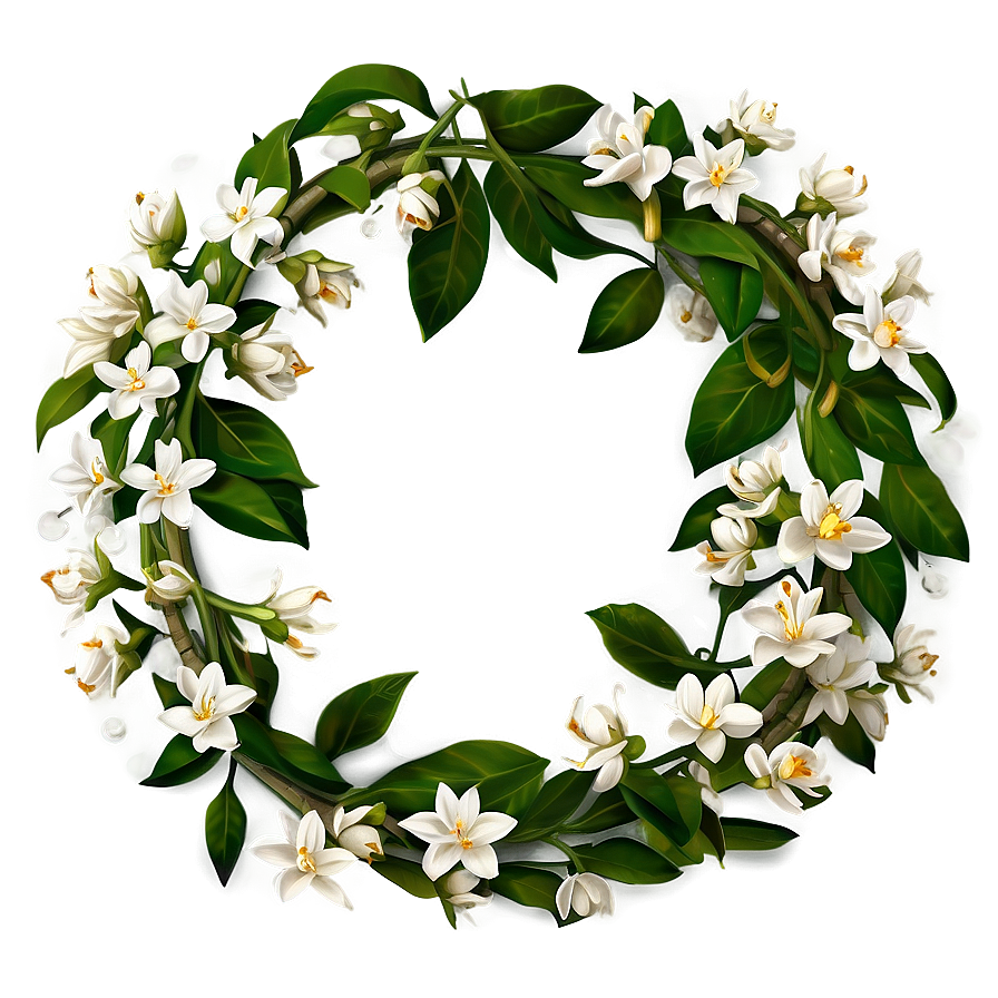 Joyful Jasmine Wreath Png 28 PNG