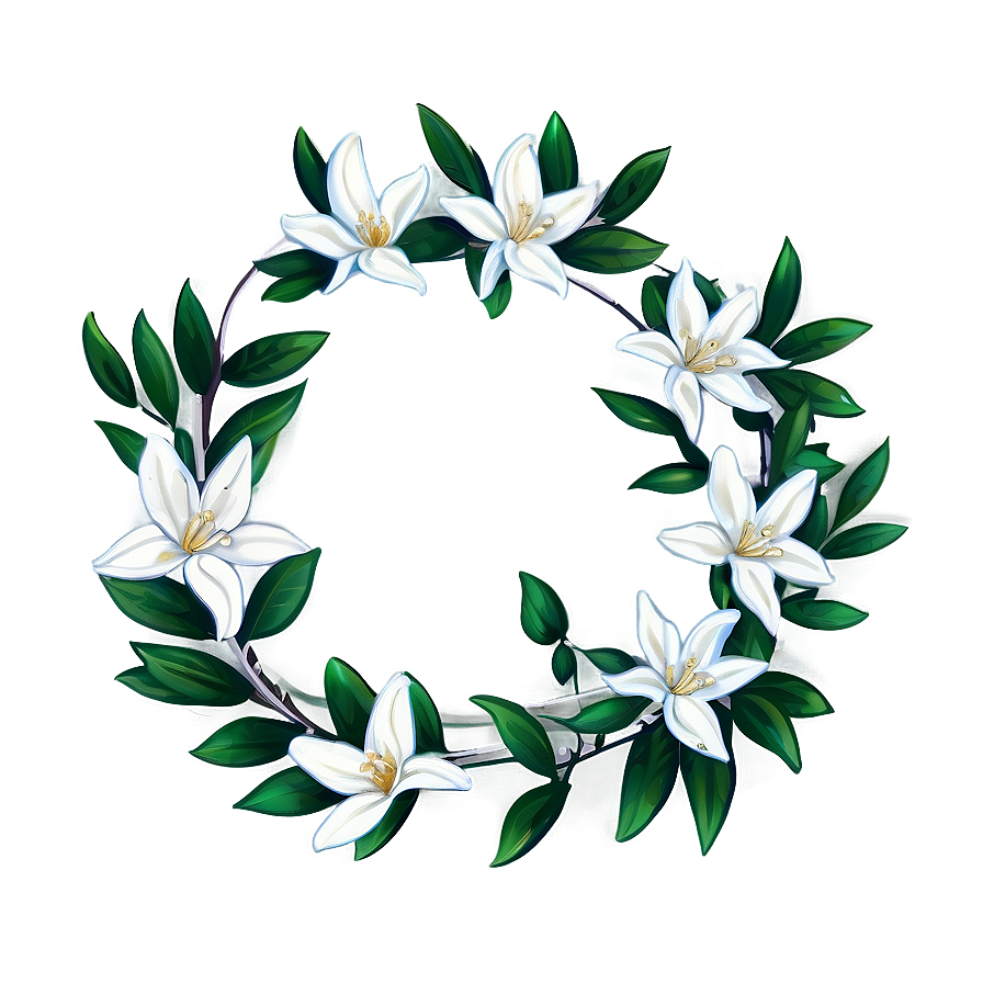 Joyful Jasmine Wreath Png Hvc PNG