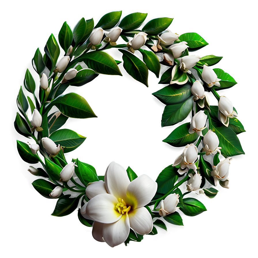 Joyful Jasmine Wreath Png Vxo PNG