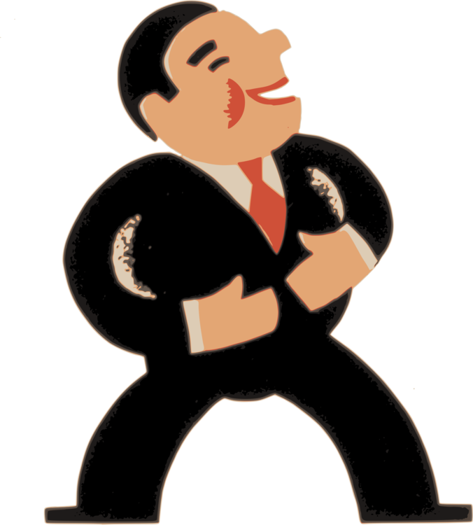 Joyful Laughter Cartoon Man PNG