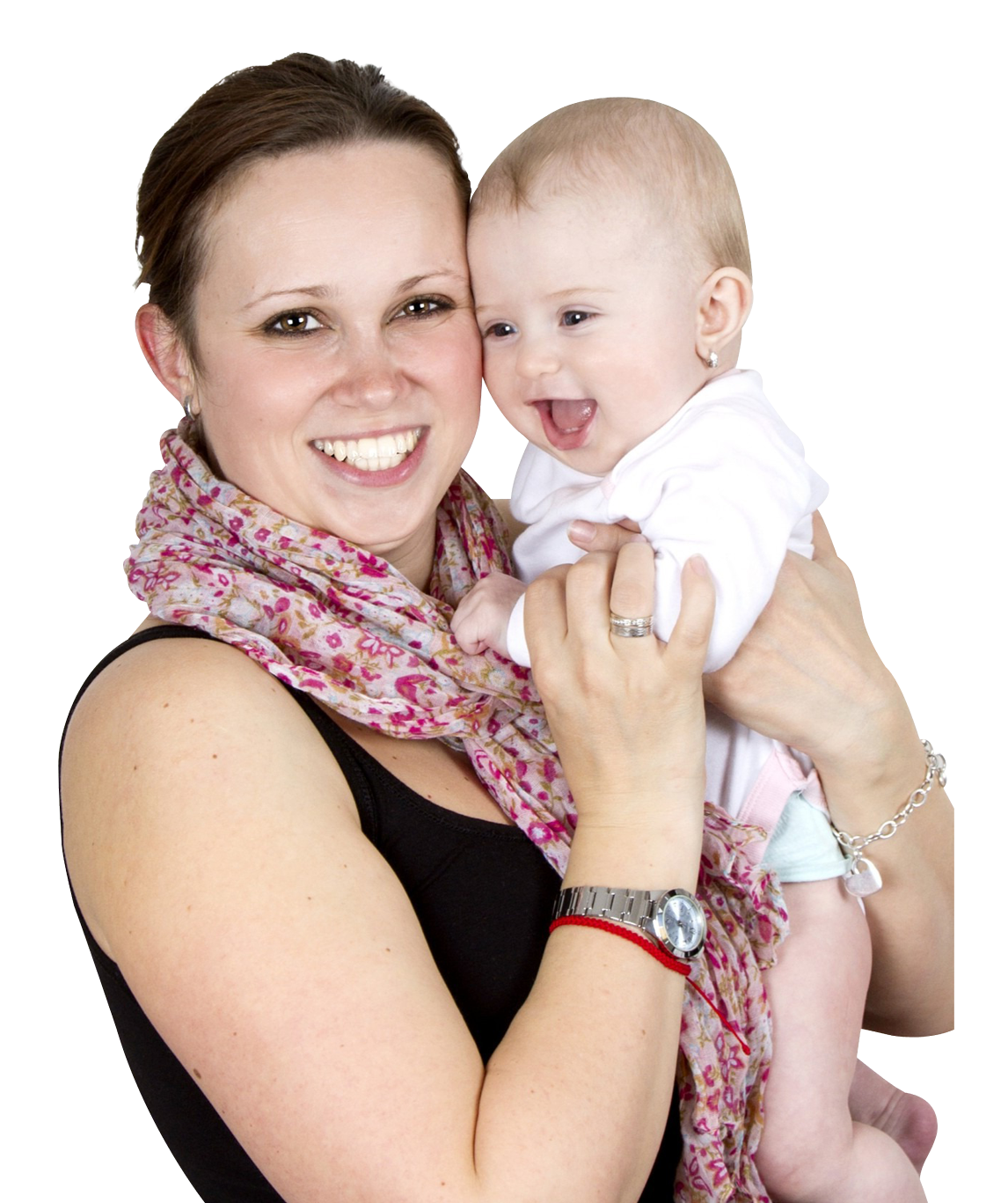 Joyful Motherand Baby Embrace PNG