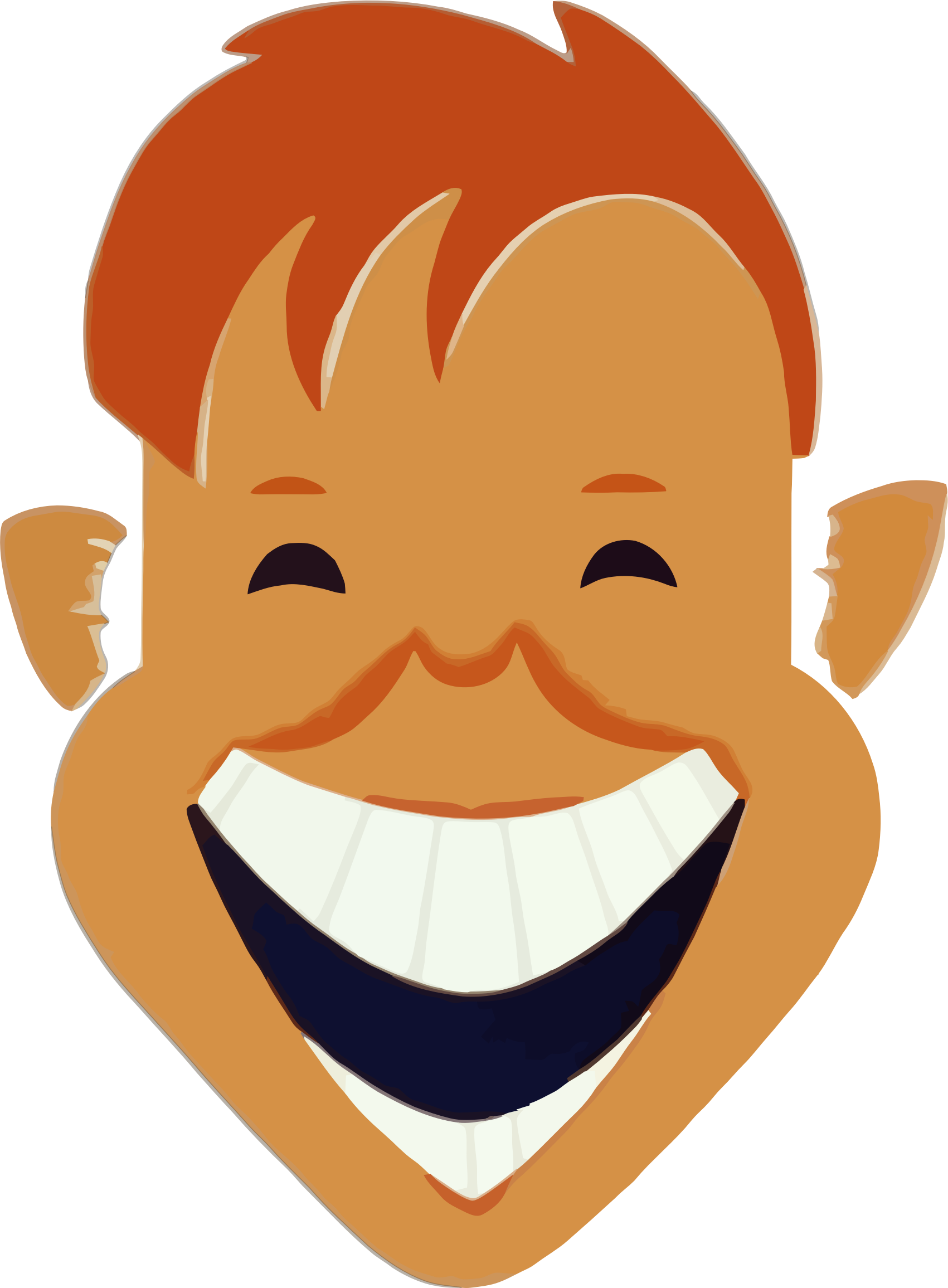 Joyful Redhead Cartoon Laughter PNG