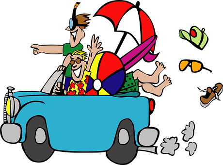 Joyful Roadtrip Cartoon PNG