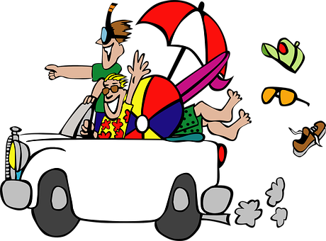 Joyful Roadtrip Cartoon PNG